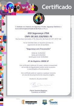 O Grupo GSS recebeu o Certificado de Qualidade - Segurança Sem Preconceito. - GSS Segurança e Serviço